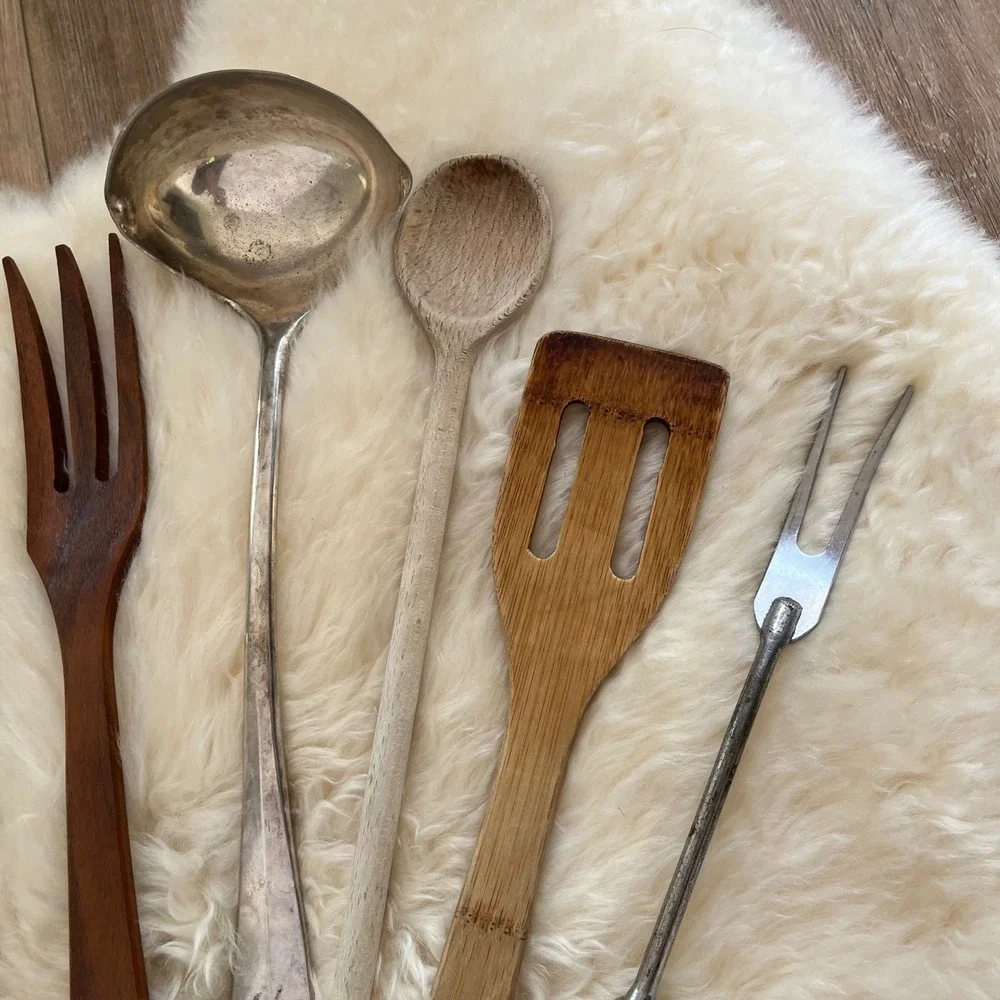 Vintage / Antique Kitchen Utensil Lot 6pc Utensils